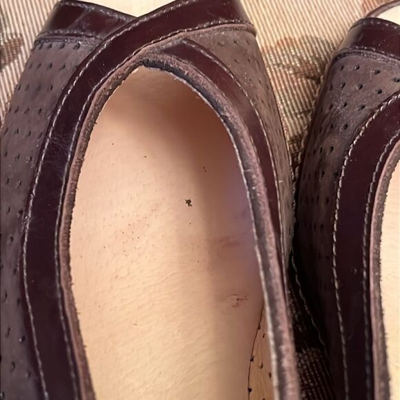 La Plume Leather Open Toe Sling Back Sandals Brown Ladies size 38 - Picture 5 of 16